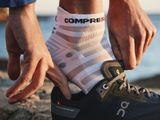 Compressport Pro Racing Socks v4.0 Ultralight Run Low - White/ alloy