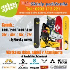 New  skialp rental shop RUŽASKIALP
