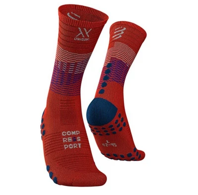 Compressport Mid Compression Socks - summer refresh 2019 blood/ orange