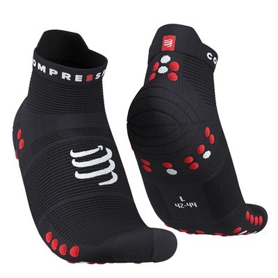 Compressport Pro Racing Socks v4.0 Run Low - black/red