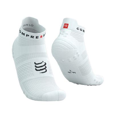 Compressport Pro Racing Socks v4.0 Run Low - white/black