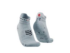 Compressport Pro Racing Socks v4.0 Ultralight Run Low - White/ alloy