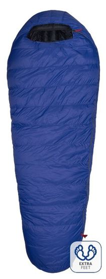 Sleeping bag Warmpeace Solitaire 500 Extra Feet - 170cm - royal blue/black