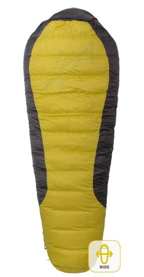 Sleeping bag Warmpeace Viking 1200 Wide - 170cm - yellow/grey/black